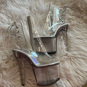 Pleaser clear heels 9 NWB
